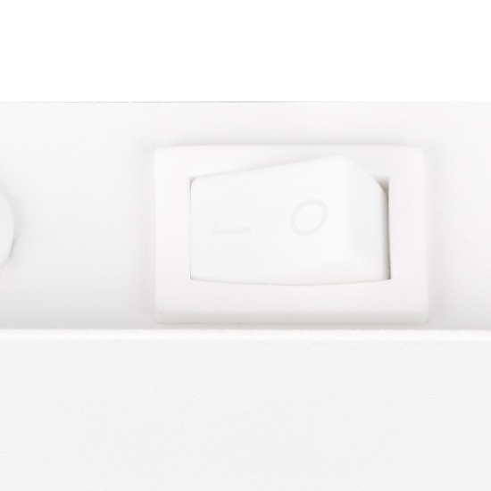 Applique da comodino con interruttore spot orientabile bianco nickel