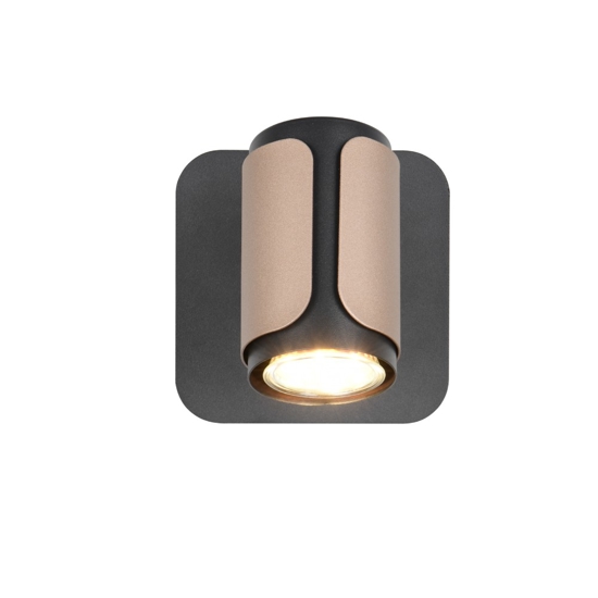 Applique da comodino con interruttore nero caffe per camera da letto