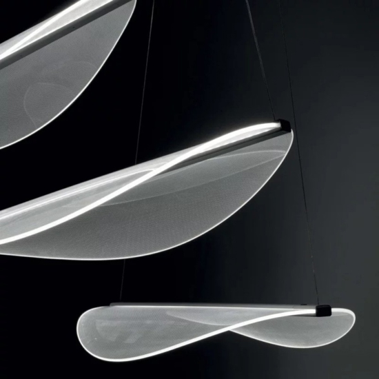 Diphy stilnovo lampadario moderno led 54w dimmerabile dali 3000k