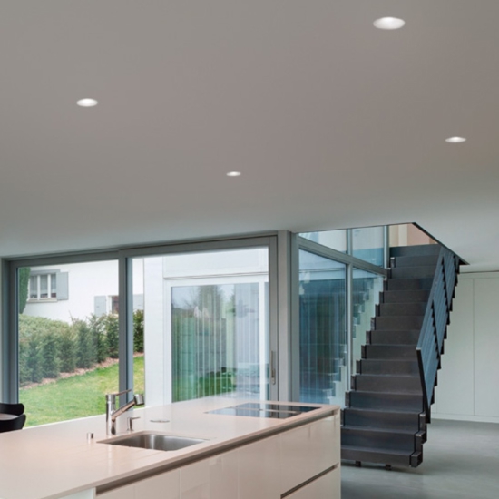 Faretto in gesso da incasso a soffitto rotondo isyluce