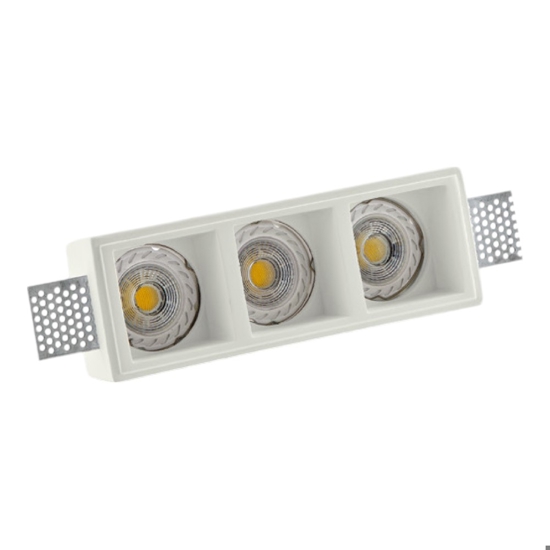 Isyluce cestello faretto gesso da incasso 3 luci
