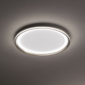 Plafoniera moderna da soffitto led 66w 3000k edge grigio titanio perenz