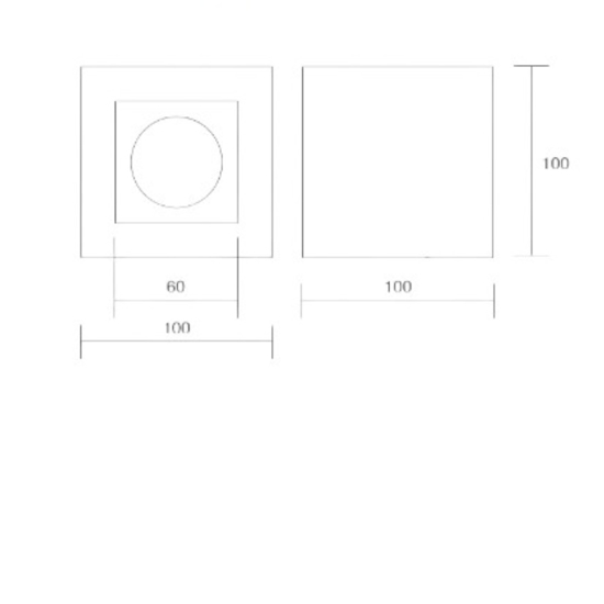 Faretto cubo da soffitto di gesso bianco isyluce