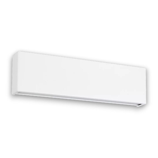 Linea light box w2 applique led 19w 3000k bi emissione bianco