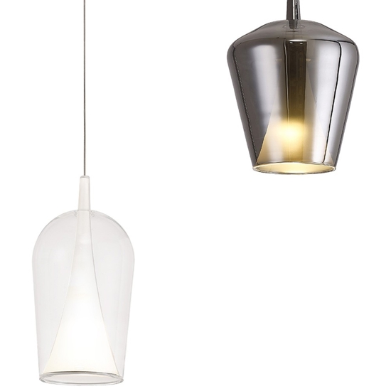 Lampadario 3 luci vetri multicolor per soggiorno