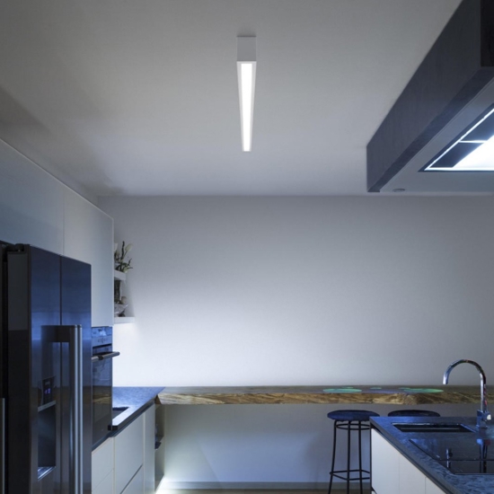 Linea light box sb plafoniera bianca led 20w 3000k rettangolare
