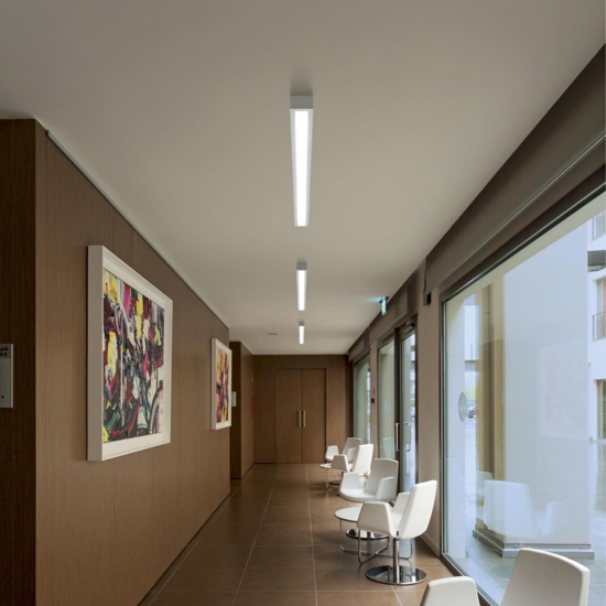 Linea light box sb plafoniera bianca led 20w 3000k rettangolare