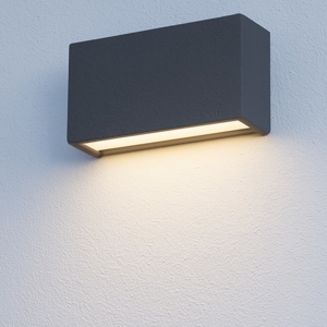 Linea light applique led 10w 3000k box w2 cemento bi emissione