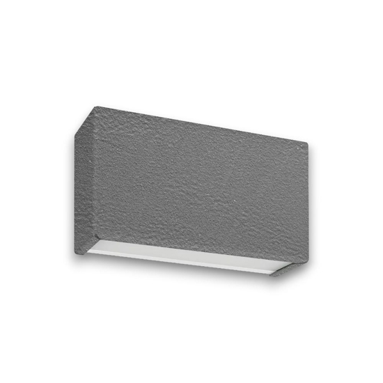 Linea light applique led 10w 3000k box w2 cemento bi emissione