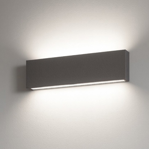 Linea light box w2 applique led 19w 4000k cemento bi emissione