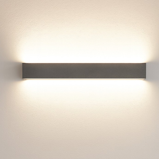 Box w2 linea light applique led 41w 3000k cemento bi emissione