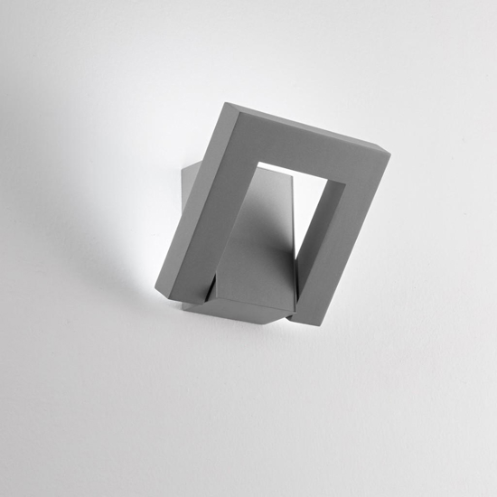 Applique da esterno perenz leva ip54 led cct grigio cemento orientabile