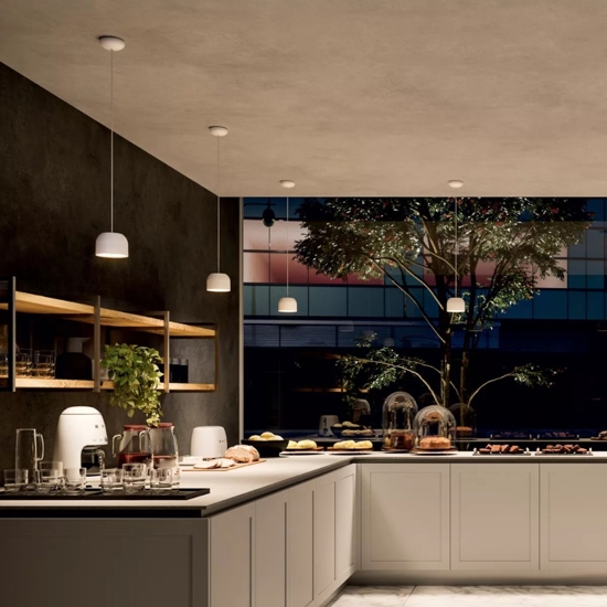 Outlook linea light lampada a sospensione led 11w 3000k bianca