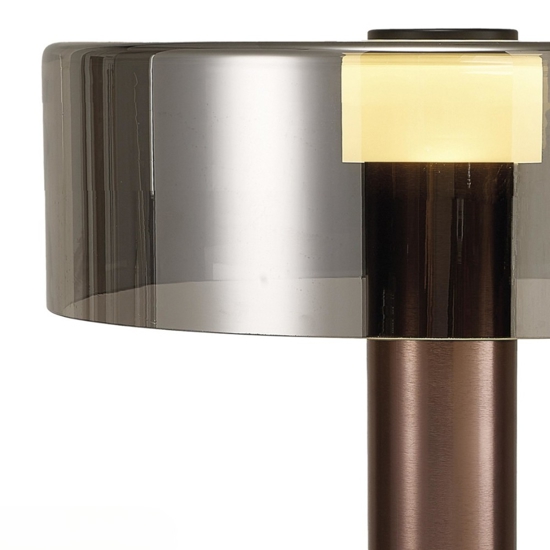 Lampada da tavolo oro rosa design moderna fume per camera daletto
