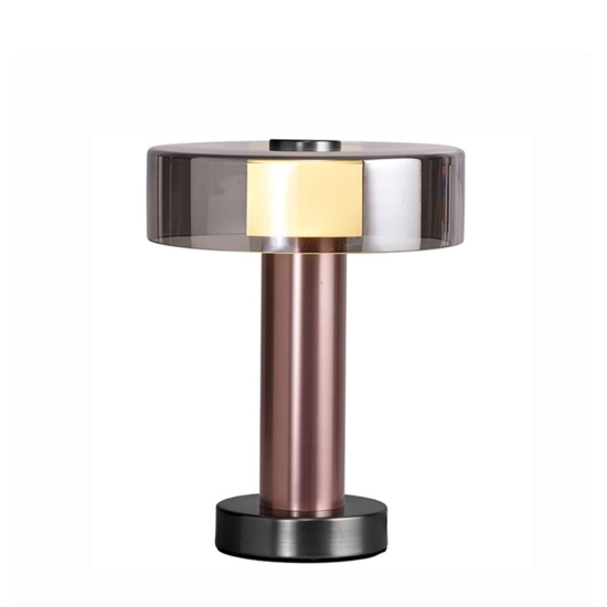 Lampada da tavolo oro rosa design moderna fume per camera daletto