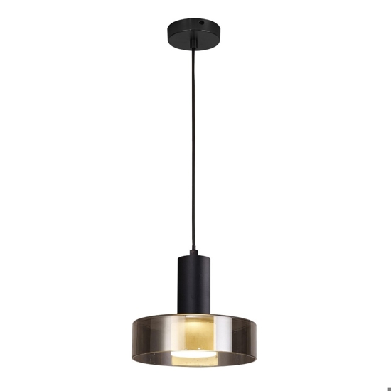 Lampada design nero per comodino stanza da letto moderna