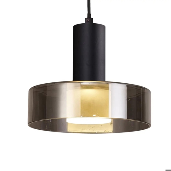 Lampada design nero per comodino stanza da letto moderna