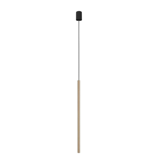 Lampada a sospensione cilindro lungo 100cm oro