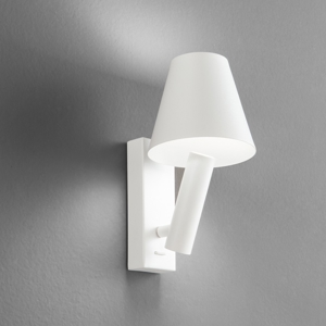 Applique bianco da comodino per camera da letto reverse perenz