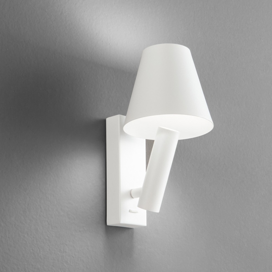 Applique bianco da comodino per camera da letto reverse perenz