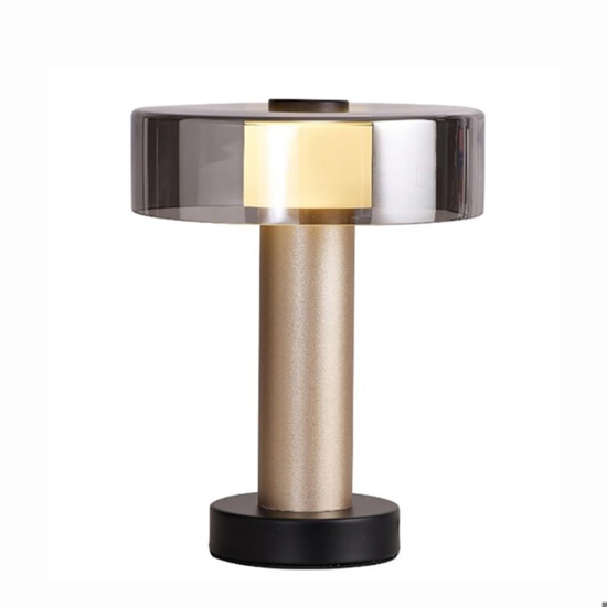 Abat jour da comodino design oro sabbiato per camera da letto