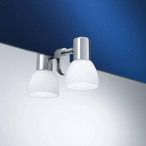 Applique bagni cromo aggancio per specchio eglo sticker