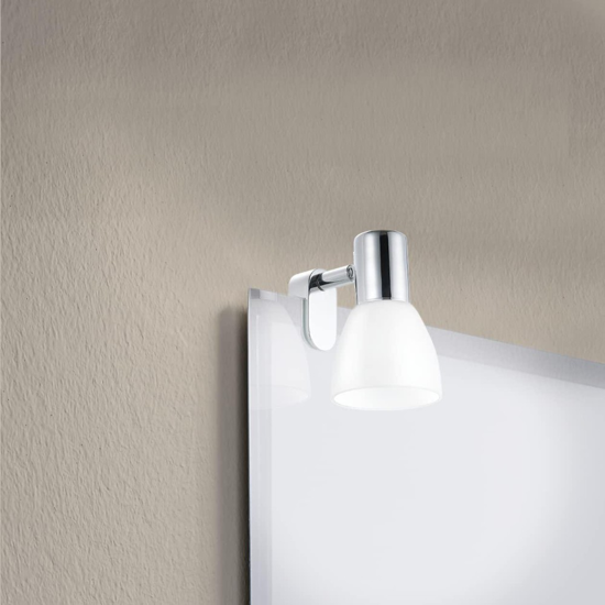 Applique bagni cromo aggancio per specchio eglo sticker