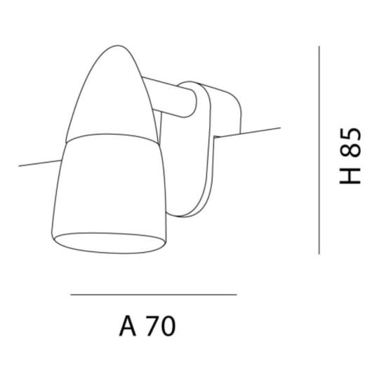 Applique bagni cromo aggancio per specchio eglo sticker