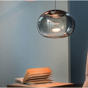Stilnovo la mariee lampadario moderno boccia grigio fumo led 3000k