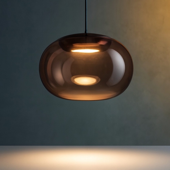 Stilnovo la mariee lampada a sospensione moderna per soggiorno design vetro rame
