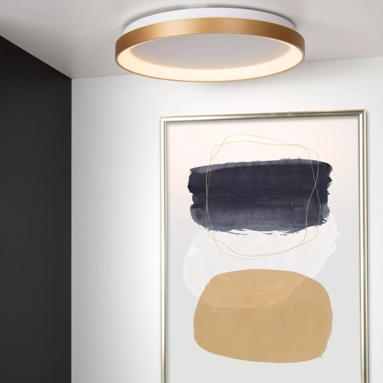 Plafoniera rotonda per soggiorno led 38w 2700k dimmerabile moderna
