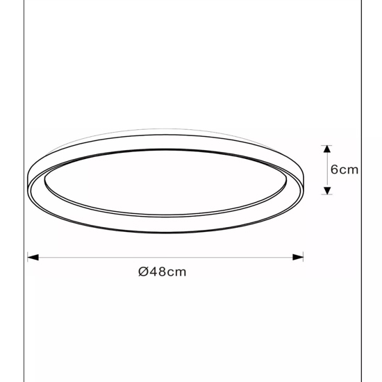 Plafoniera rotonda per soggiorno led 38w 2700k dimmerabile moderna