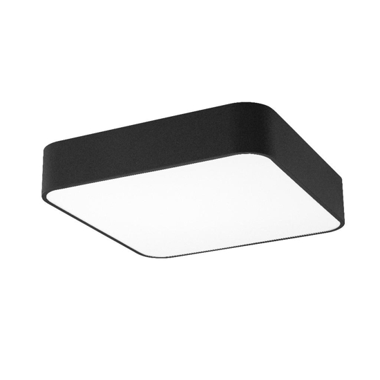 Plafoniera nera quadrata 46cm per soggiorno
