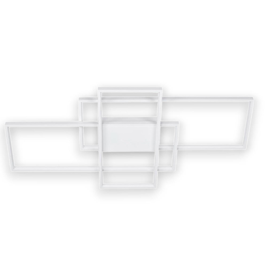 Plafoniera  led cct rettangolare geometrica bianca moderna dimmerabile