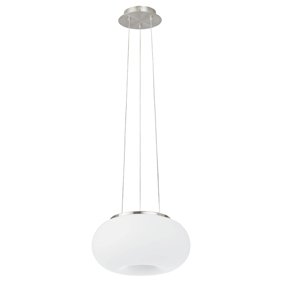 Lampadario da camera da letto di vetro bianco optica eglo