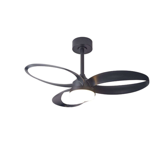 Ventilatore nero da soffitto 13mq led cct dimmerabile con telecomando