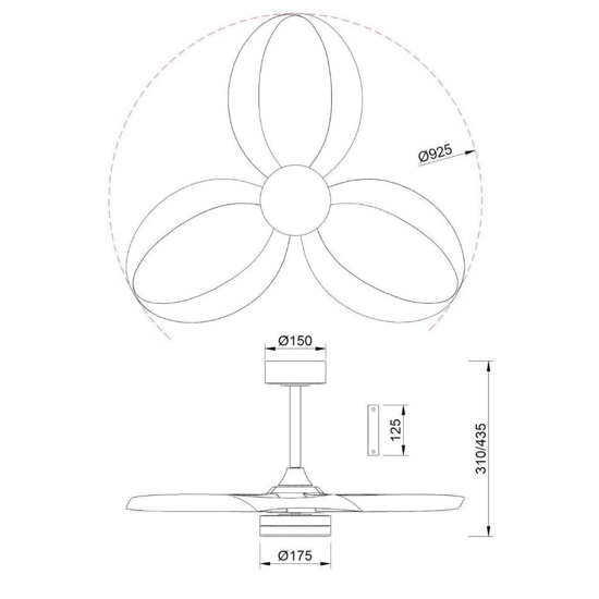 Ventilatore da soffitto bianco e legno led cct dimmerabile 13mq con telecomando