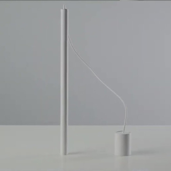 Lampada a sospensione per isola cilindro bianco