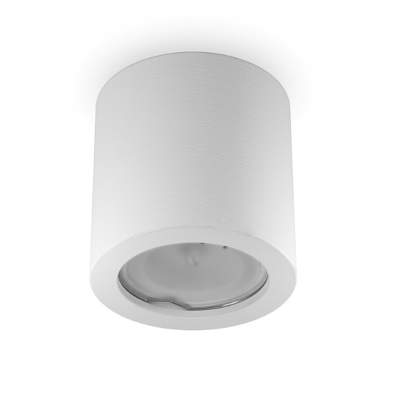 Faretto cilindro corto da soffitto bianco di gesso cristaly