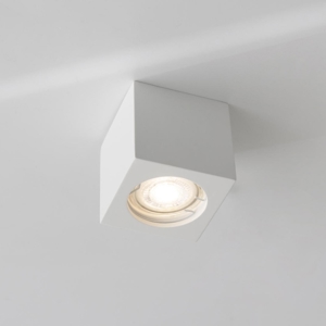 Faretto quadrato cubo di gesso cristaly bianco