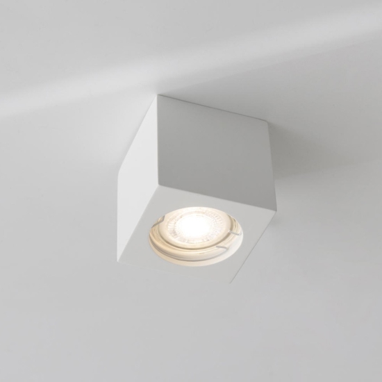 Faretto quadrato cubo di gesso cristaly bianco