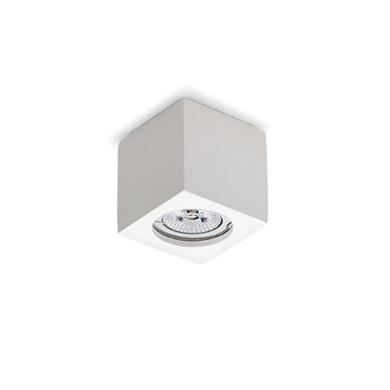 Faretto quadrato cubo di gesso cristaly bianco