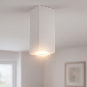 Faretto da cucina gesso cristaly quadrato bianco per soffitto