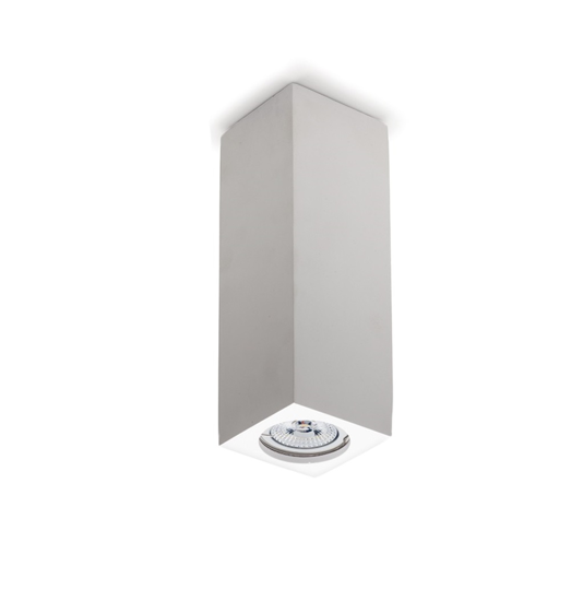Faretto da cucina gesso cristaly quadrato bianco per soffitto