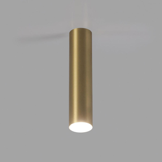 Faretto a soffitto cilindro oro satinato