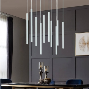 Lampadario per tavolo soggiorno moderno bianco