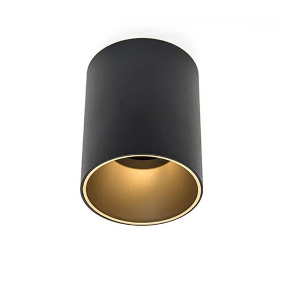 Faretto bicolore da soffitto nero oro
