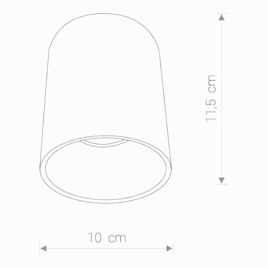 Faretto bicolore da soffitto nero oro