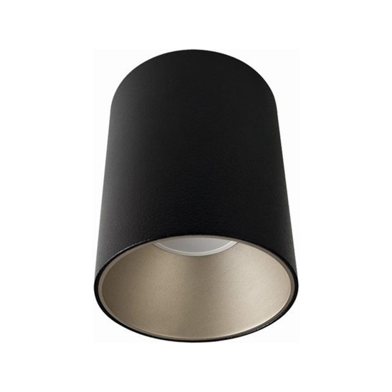Faretto da soffitto nero argento cilindro