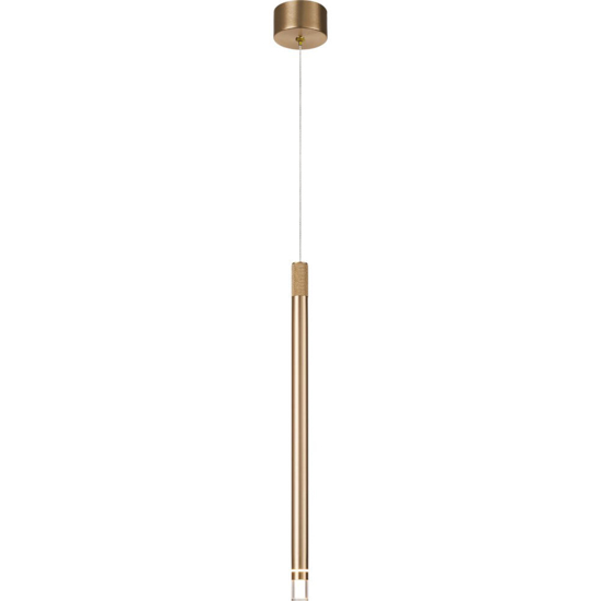 Lampada a sospensione led 7w 3000k cilindro oro sottile design